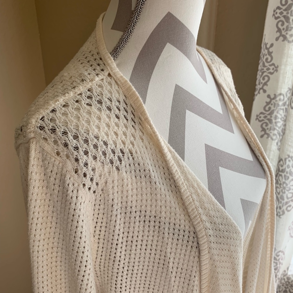 American Eagle Cream Waterfall Sweater